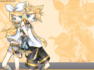 Anime girls walking yellow background - hint of yayoi kasuma free wallpaper