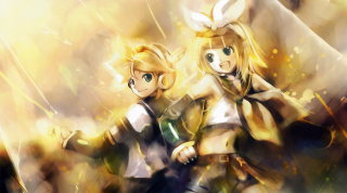 Anime characters walking in the - rayonism free wallpaper for desktop