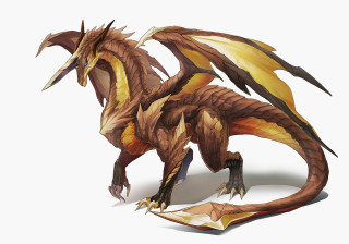 Cute dragon big wings back - dragon art free wallpaper