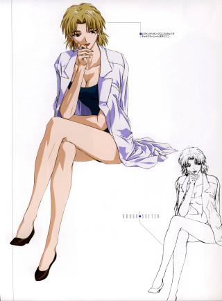 Woman chair hand chin sitting - the ground free wallpaper