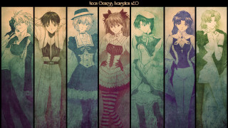 Anime characters group colorful sizes - gothic free wallpaper for desktop