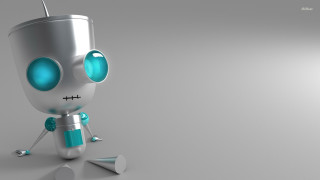 Robot toothbrush mouth funny image - a robot free wallpaper