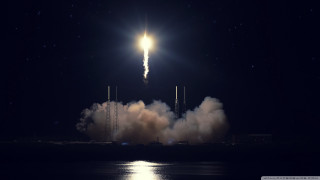 Rocket launch night sky smoke - the night sky free wallpaper