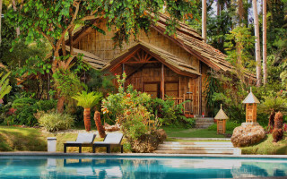 House pool garden deck chair - a house free wallpaper