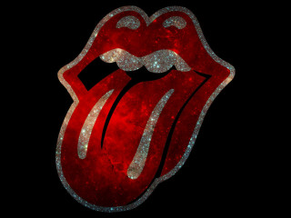 Red silver glittered tongue psychedelic - tongue free wallpaper