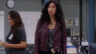 Woman purple jacket black pants - hypermodernism free wallpaper