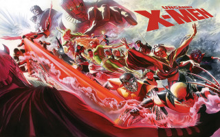 Red black costume group surrounded - altermodern free wallpaper
