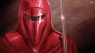 Red hooded man sword serious - the viewer free wallpaper