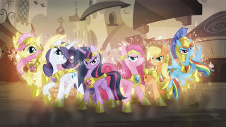 Little ponies street corner castle - a street corner free wallpaper