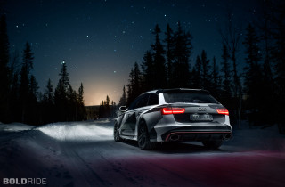 Car driving snowy road night - a snowy road free wallpaper