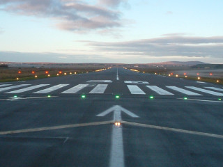 Runway lights sky clouds green - the runway free wallpaper
