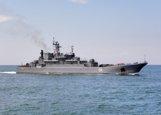 Large gray ship ocean smoke - smoke free wallpaper