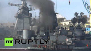 Large ship smoke billowing stacks - andrey yefimovich martynov free wallpaper