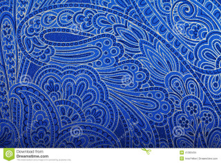 Blue paisley pattern white blue - kinetic free wallpaper