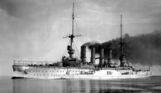 Large ship smoke water billowing - rayonism free wallpaper