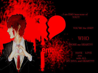Red haired man black suit - a red heart free wallpaper