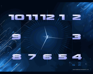 Clock blue background stars circles - bedwyr williams free wallpaper