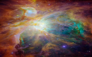 Large star cluster green center 2 - cosmo alexander free wallpaper