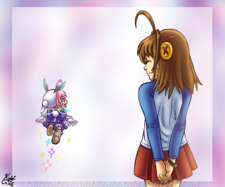 Girl ponytail star animal anime - temporary art free wallpaper