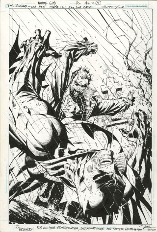 Comic man demon attack background - ashcan school free wallpaper