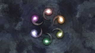 Lights blue background moon sky - a white circle free wallpaper