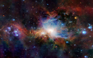 Large star cluster bright blue 7 - large star cluster in the sky free wallpaper