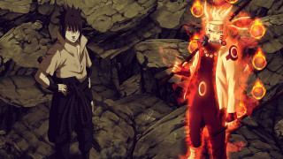 Anime characters rocky area fire - their hip free wallpaper