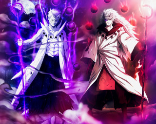 Anime characters purple background bubbles - divinity free wallpaper