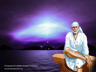 Man sitting rock water purple - a painting of a man free wallpaper
