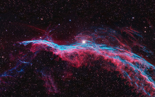 Colorful star formation sky blue - star in the foreground free wallpaper