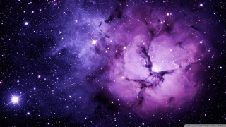 Purple blue star cluster sky - benoit b. mandelbrot free wallpaper