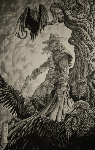 Man bird shoulder bird shoulder - western free wallpaper