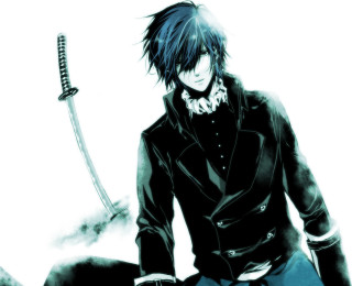 Man sword black jacket shoulders - his shoulder free wallpaper