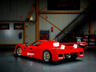 Red sports car garage staircase 2 - a flemish baroque free wallpaper
