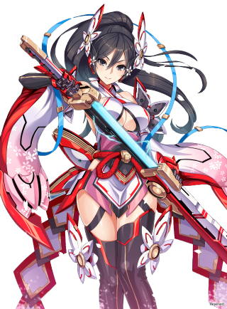 Woman sword red ribbon white - a sword and a sword free wallpaper