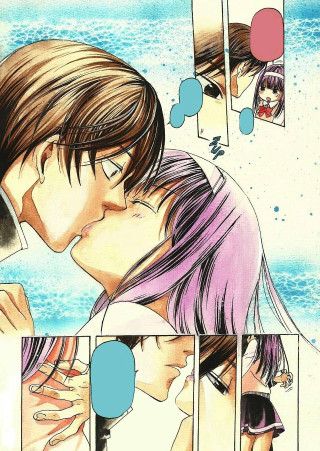 Comic strip man kissing woman - bálint kiss free wallpaper