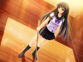 Girl skirt boots cane room - a short skirt free wallpaper for desktop