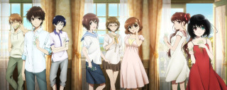 Group people standing window curtains 2 - a group of people free wallpaper