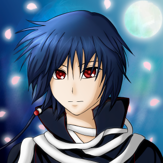 Anime character red eyes black - an anime drawing free wallpaper