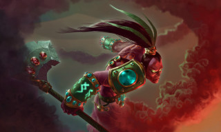 Cartoon character sword helmet cloudy - league of legends concept art free wallpaper