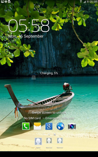 Boat beach tree calendar phone - the beach free wallpaper