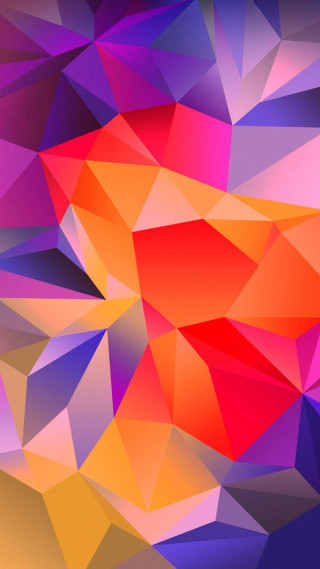 Colorful abstract background triangles red - center free wallpaper