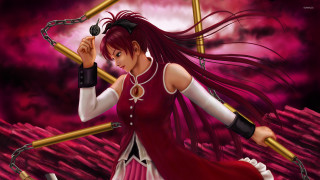 Red dress sword chain pink - pop surrealism free wallpaper