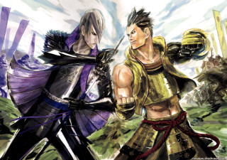 Two men in armor standing 2 - two man free wallpaper
