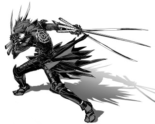 Person sword demon back claws - their hand and a demon free wallpaper