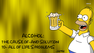 Cartoon character beer glass alcohol - hand free wallpaper