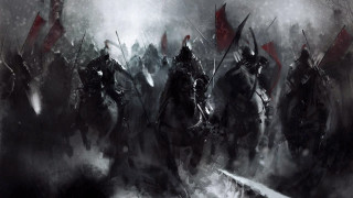 Men horses snow flags horseback - horseback free wallpaper