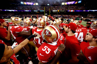 Football players stadium helmets flag - helmet free wallpaper