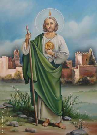 Jesus bread stick castle blue - a castle in the background free wallpaper