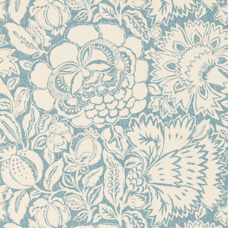 Blue white floral wallpaper large - the back free wallpaper